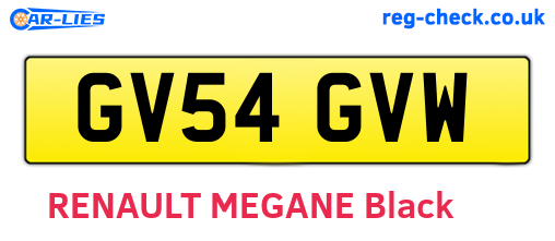 GV54GVW are the vehicle registration plates.