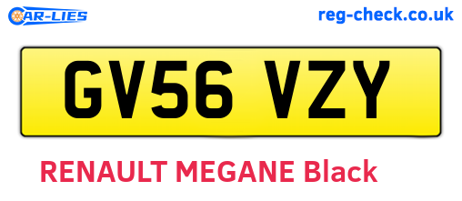 GV56VZY are the vehicle registration plates.