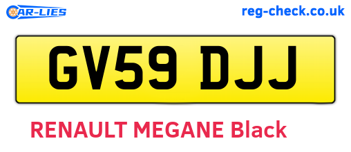 GV59DJJ are the vehicle registration plates.
