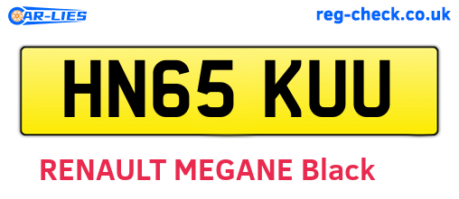 HN65KUU are the vehicle registration plates.