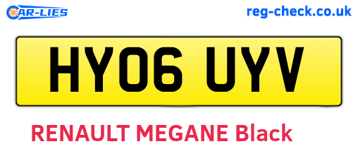 HY06UYV are the vehicle registration plates.