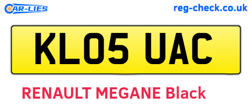 KL05UAC are the vehicle registration plates.