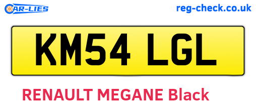 KM54LGL are the vehicle registration plates.