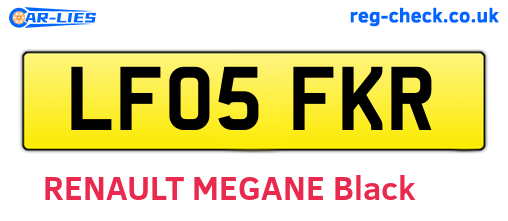 LF05FKR are the vehicle registration plates.