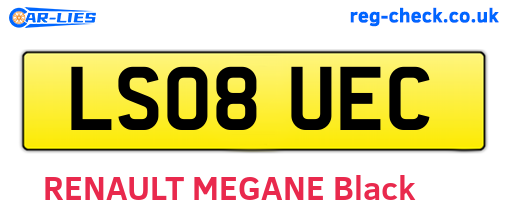 LS08UEC are the vehicle registration plates.