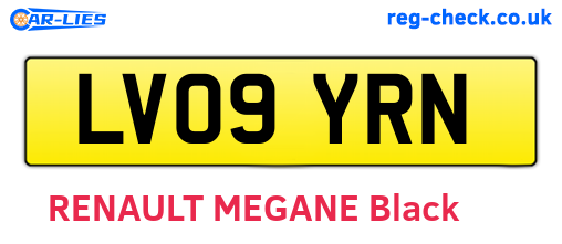 LV09YRN are the vehicle registration plates.