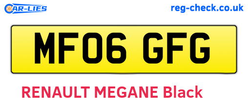 MF06GFG are the vehicle registration plates.