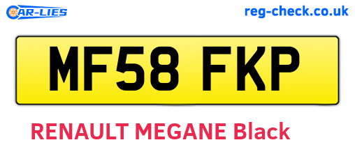 MF58FKP are the vehicle registration plates.