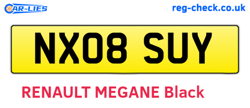 NX08SUY are the vehicle registration plates.