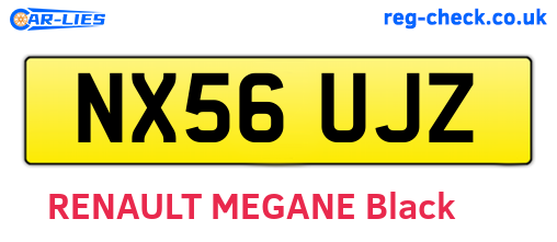 NX56UJZ are the vehicle registration plates.