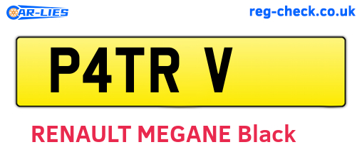 P4TRV are the vehicle registration plates.