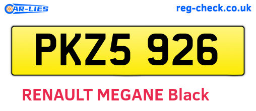 PKZ5926 are the vehicle registration plates.