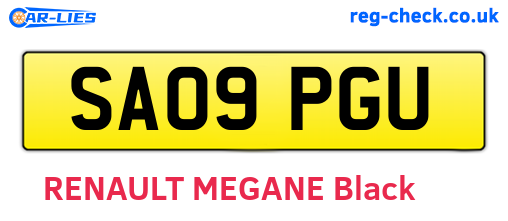 SA09PGU are the vehicle registration plates.