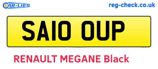 SA10OUP are the vehicle registration plates.