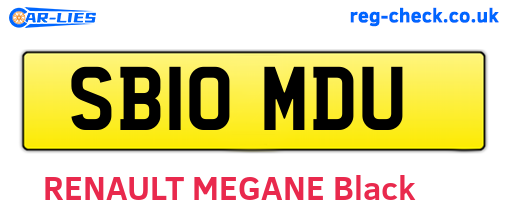SB10MDU are the vehicle registration plates.