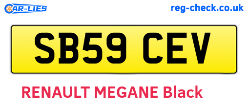 SB59CEV are the vehicle registration plates.