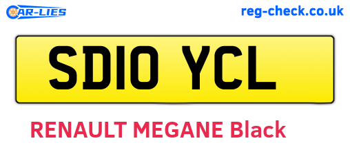 SD10YCL are the vehicle registration plates.