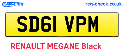 SD61VPM are the vehicle registration plates.