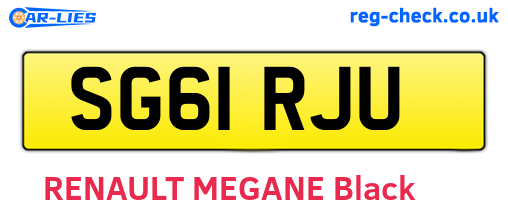 SG61RJU are the vehicle registration plates.
