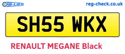 SH55WKX are the vehicle registration plates.