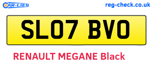 SL07BVO are the vehicle registration plates.