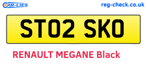 ST02SKO are the vehicle registration plates.