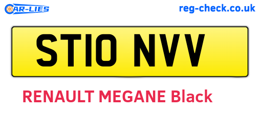 ST10NVV are the vehicle registration plates.