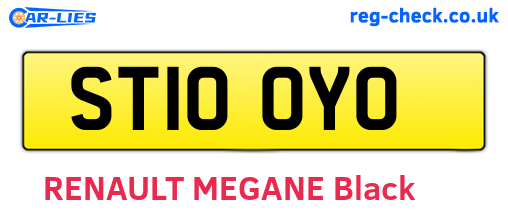 ST10OYO are the vehicle registration plates.