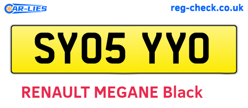 SY05YYO are the vehicle registration plates.