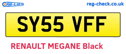 SY55VFF are the vehicle registration plates.