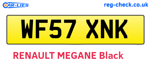 WF57XNK are the vehicle registration plates.