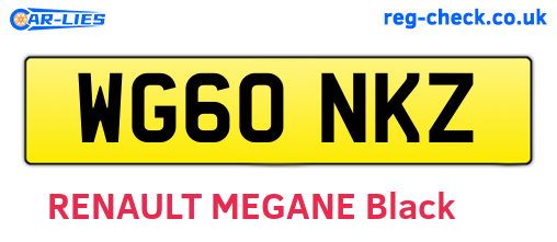 WG60NKZ are the vehicle registration plates.