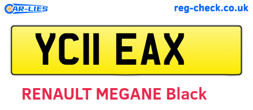 YC11EAX are the vehicle registration plates.