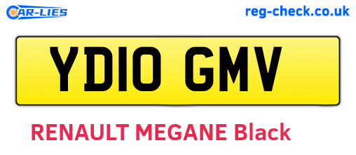 YD10GMV are the vehicle registration plates.