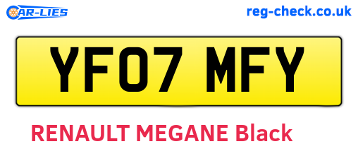 YF07MFY are the vehicle registration plates.