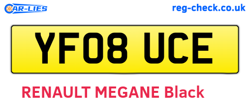 YF08UCE are the vehicle registration plates.