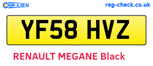 YF58HVZ are the vehicle registration plates.