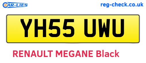 YH55UWU are the vehicle registration plates.