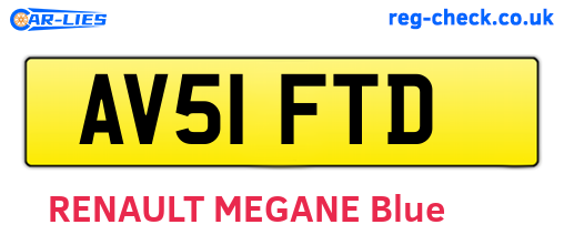 AV51FTD are the vehicle registration plates.