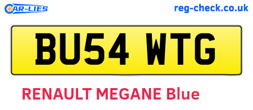 BU54WTG are the vehicle registration plates.