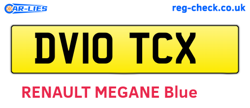 DV10TCX are the vehicle registration plates.