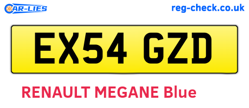 EX54GZD are the vehicle registration plates.