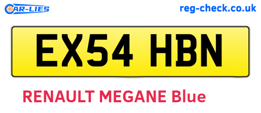 EX54HBN are the vehicle registration plates.