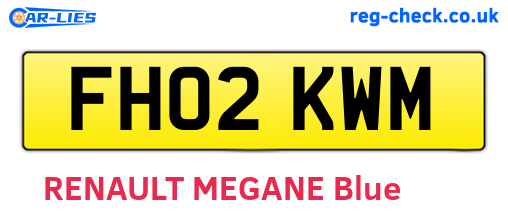 FH02KWM are the vehicle registration plates.