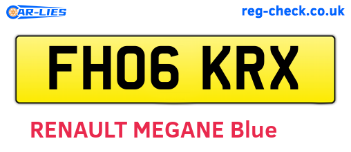 FH06KRX are the vehicle registration plates.