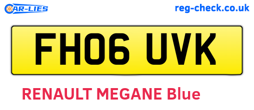 FH06UVK are the vehicle registration plates.