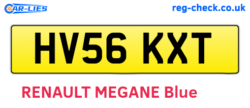 HV56KXT are the vehicle registration plates.