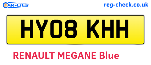 HY08KHH are the vehicle registration plates.