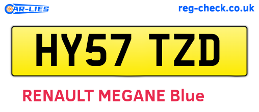 HY57TZD are the vehicle registration plates.