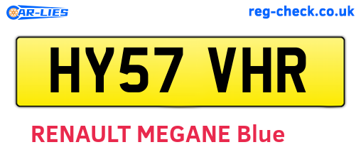 HY57VHR are the vehicle registration plates.